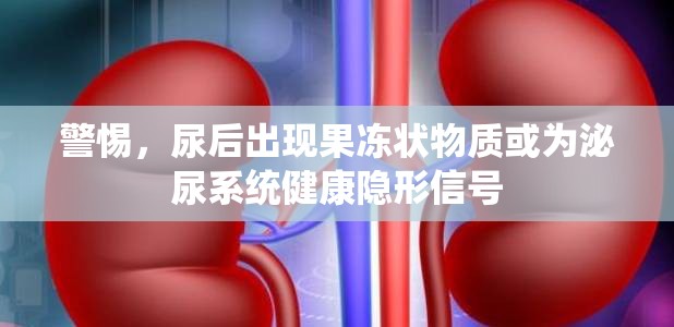 警惕，尿后果凍狀物或暗示泌尿系統(tǒng)健康危機