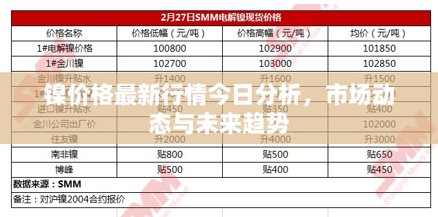 鎳價格最新行情今日分析，市場動態(tài)與未來趨勢