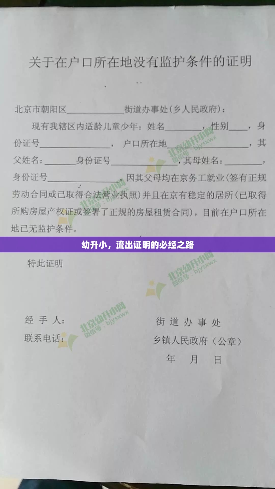 幼升小，辦理流出證明的詳細指南