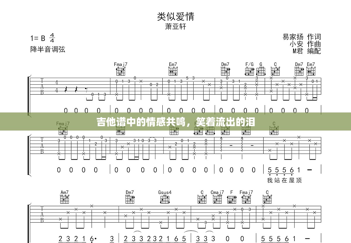 弦動心弦，吉他譜中的情感共鳴與淚光笑影