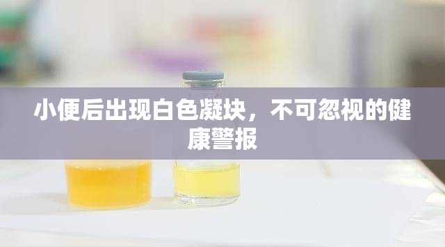 尿液異常，白色凝塊背后的健康警示