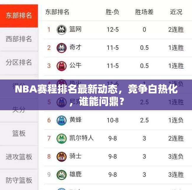 NBA賽程排名激烈競(jìng)爭(zhēng)，誰將最終登頂？