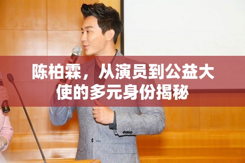 陳柏霖，從演員到公益大使的多元身份揭秘