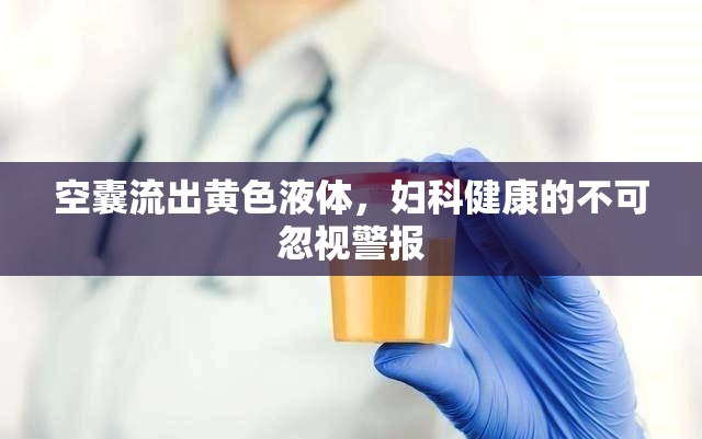 空囊流出黃色液體，婦科健康的不可忽視警報(bào)