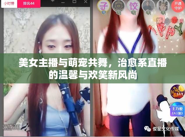 美女主播與萌寵共舞，治愈系直播的溫馨與歡笑新風(fēng)尚