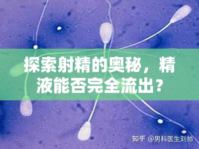 探索射精的奧秘，精液能否完全流出？