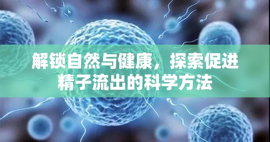 解鎖自然與健康，探索促進(jìn)精子流出的科學(xué)方法