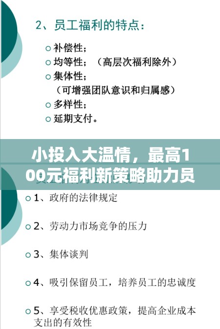 小投入大溫情，最高100元福利新策略助力員工關(guān)懷