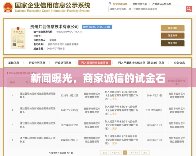 新聞曝光，商家誠(chéng)信的試金石