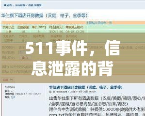 511事件，信息泄露的背后與影響