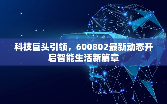 科技巨頭引領(lǐng)，600802最新動(dòng)態(tài)開啟智能生活新篇章