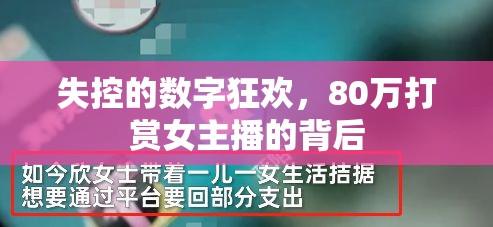 失控的數(shù)字狂歡，80萬打賞女主播的背后