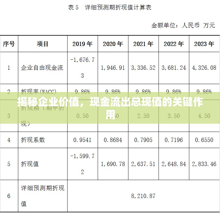 揭秘企業(yè)價值，現(xiàn)金流出總現(xiàn)值的關(guān)鍵作用