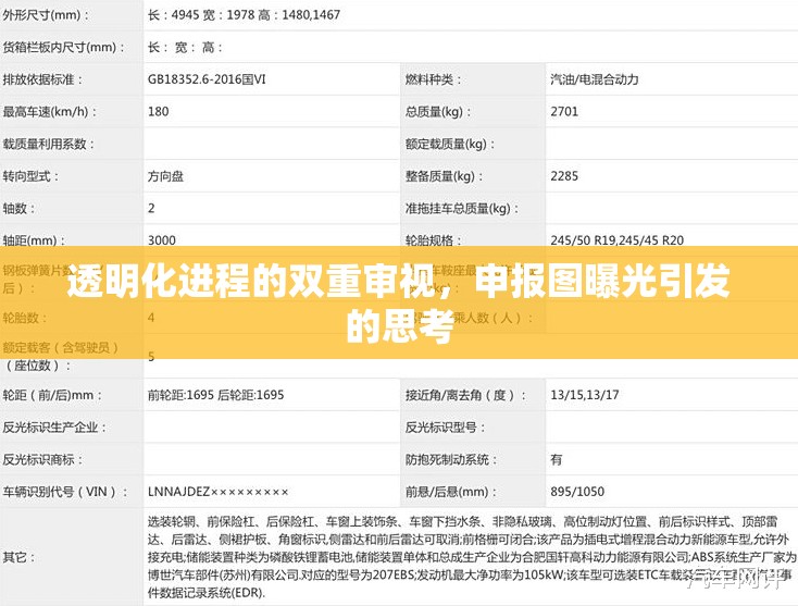 透明化進(jìn)程的雙重審視，申報(bào)圖曝光引發(fā)的思考