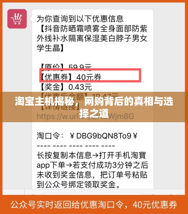 淘寶主機(jī)揭秘，網(wǎng)購(gòu)背后的真相與選擇之道