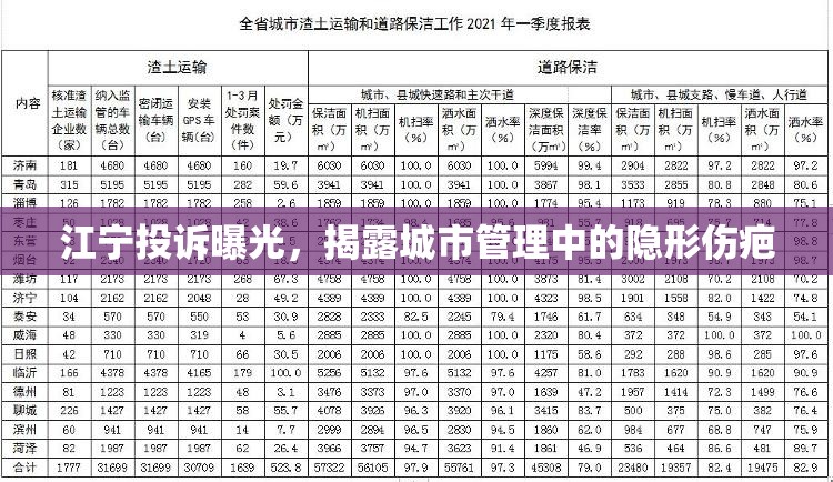 江寧投訴曝光，揭露城市管理中的隱形傷疤