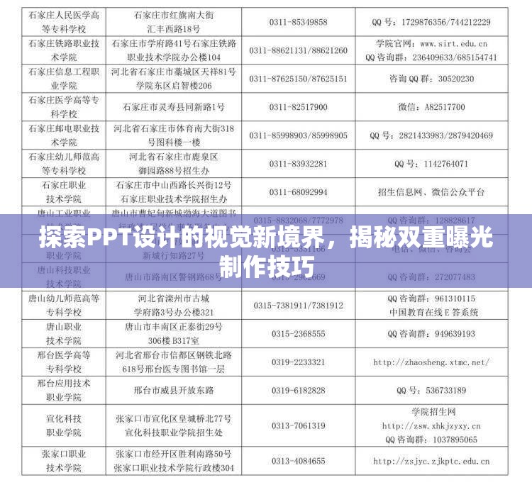 探索PPT設(shè)計(jì)的視覺新境界，揭秘雙重曝光制作技巧