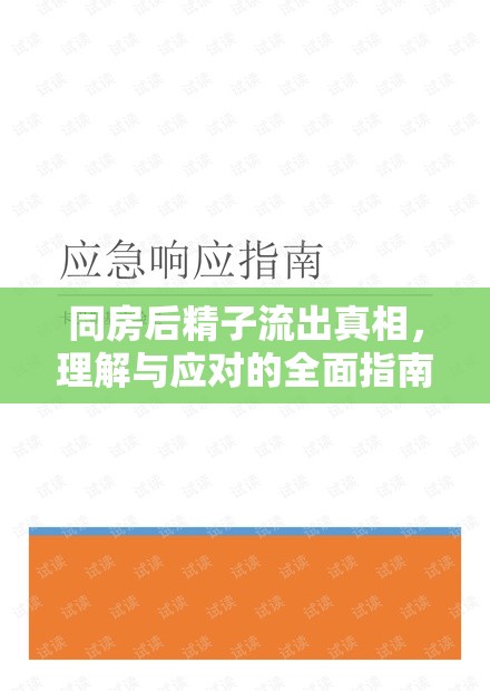 同房后精子流出真相，理解與應(yīng)對的全面指南