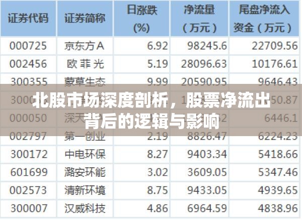 北股市場深度剖析，股票凈流出背后的邏輯與影響