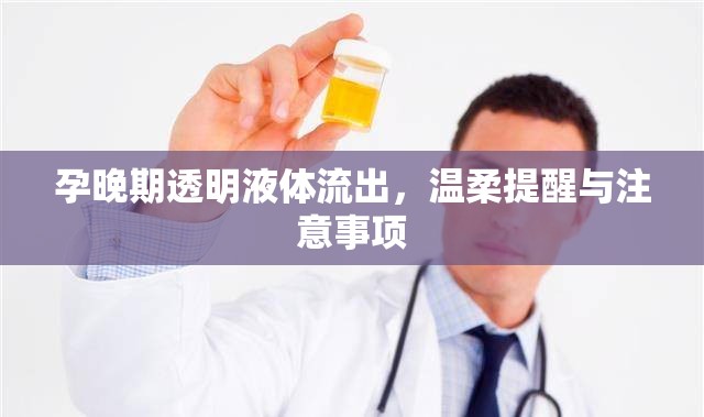 孕晚期透明液體流出，溫柔提醒與注意事項