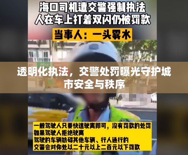 透明化執(zhí)法，交警處罰曝光守護(hù)城市安全與秩序