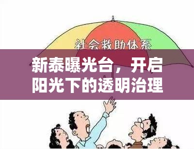 新泰曝光臺，開啟陽光下的透明治理與公眾監(jiān)督新篇章