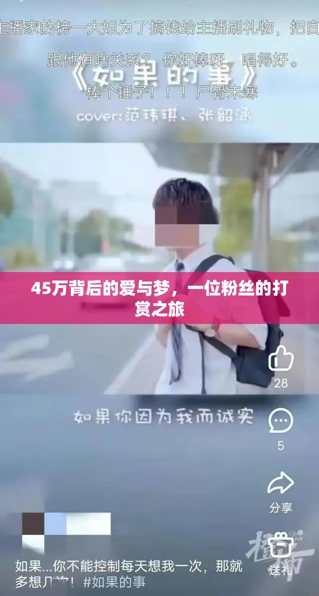 45萬背后的愛與夢，一位粉絲的打賞之旅