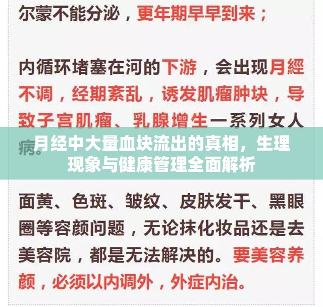 月經(jīng)中大量血塊流出的真相，生理現(xiàn)象與健康管理全面解析