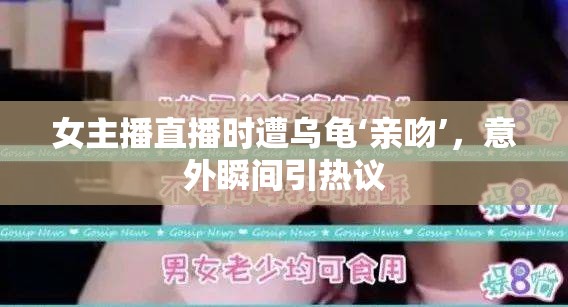 女主播直播時遭烏龜‘親吻’，意外瞬間引熱議