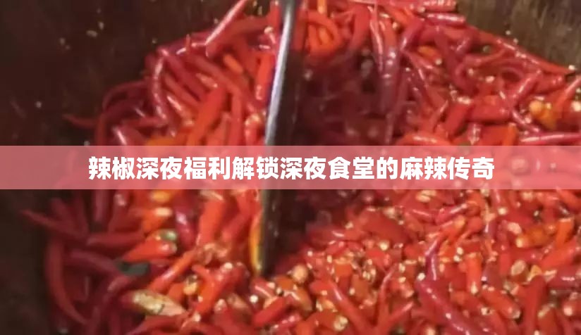 辣椒深夜福利解鎖深夜食堂的麻辣傳奇