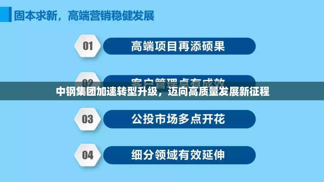 中鋼集團(tuán)加速轉(zhuǎn)型升級，邁向高質(zhì)量發(fā)展新征程