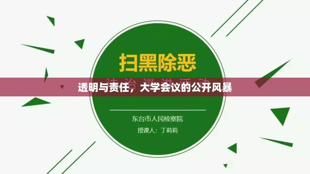 透明與責(zé)任，大學(xué)會議的公開風(fēng)暴