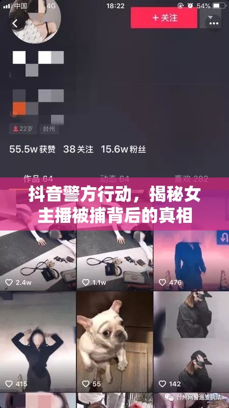 抖音警方行動，揭秘女主播被捕背后的真相