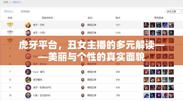 虎牙平臺(tái)，丑女主播的多元解讀——美麗與個(gè)性的真實(shí)面貌