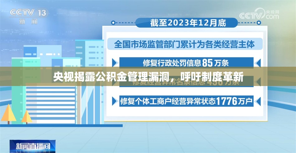 央視揭露公積金管理漏洞，呼吁制度革新