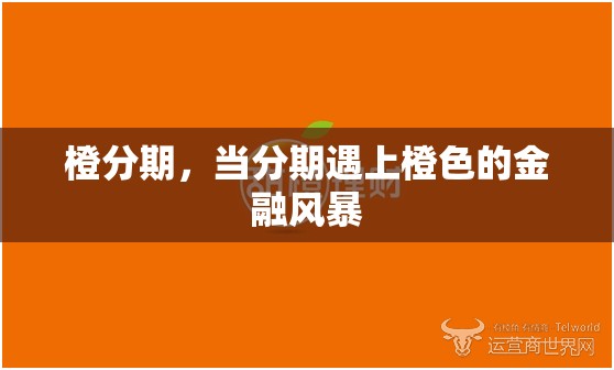 橙分期，當(dāng)分期遇上橙色的金融風(fēng)暴