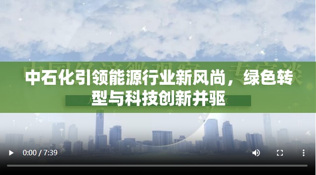 中石化引領(lǐng)能源行業(yè)新風(fēng)尚，綠色轉(zhuǎn)型與科技創(chuàng)新并驅(qū)