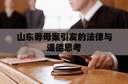 山東辱母案引發(fā)的法律與道德思考