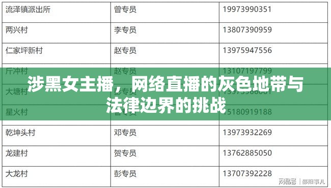 涉黑女主播，網(wǎng)絡(luò)直播的灰色地帶與法律邊界的挑戰(zhàn)