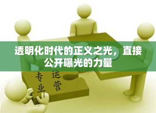 透明化時(shí)代的正義之光，直接公開(kāi)曝光的力量