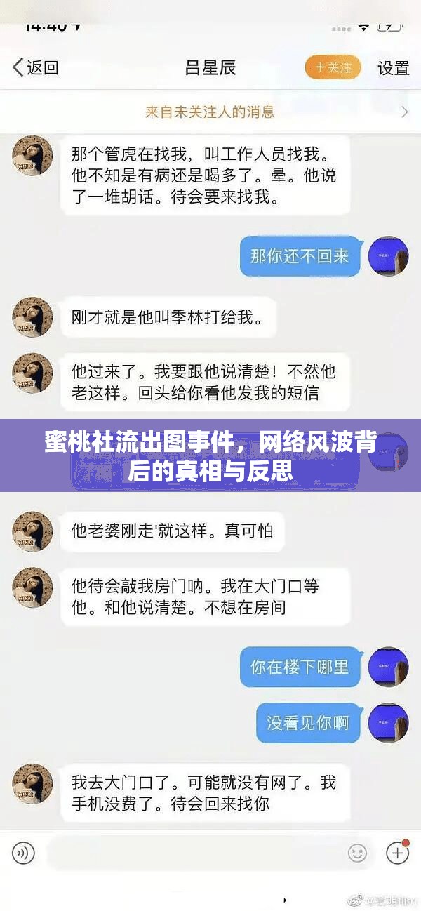 蜜桃社流出圖事件，網絡風波背后的真相與反思