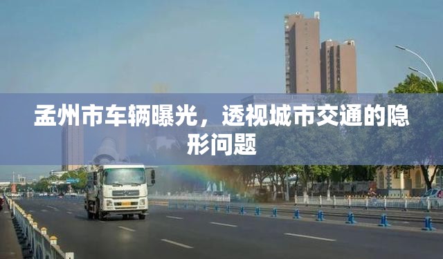 孟州市車輛曝光，透視城市交通的隱形問題