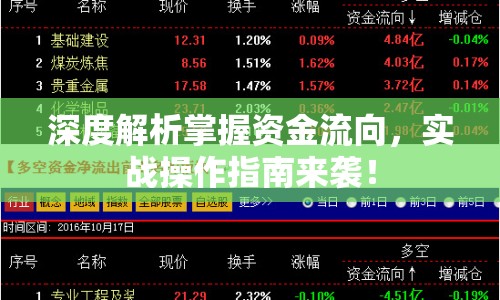 深度解析掌握資金流向，實(shí)戰(zhàn)操作指南來襲！