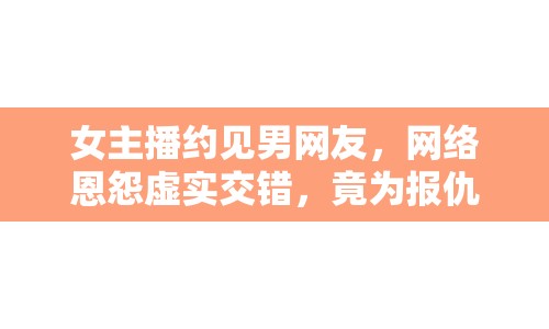 女主播約見男網(wǎng)友，網(wǎng)絡(luò)恩怨虛實(shí)交錯(cuò)，竟為報(bào)仇！