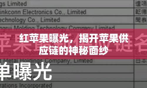 紅蘋果曝光，揭開蘋果供應(yīng)鏈的神秘面紗