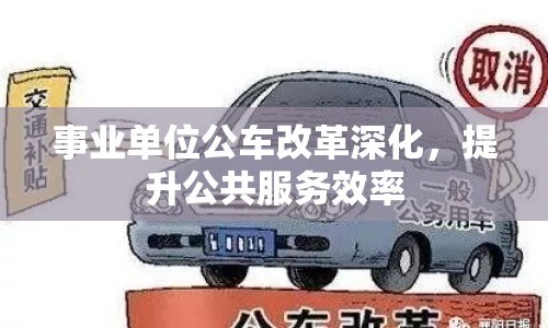 事業(yè)單位公車改革深化，提升公共服務(wù)效率