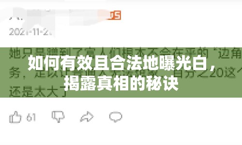 如何有效且合法地曝光白，揭露真相的秘訣