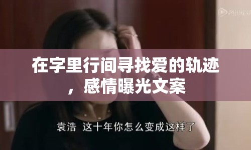 在字里行間尋找愛的軌跡，感情曝光文案