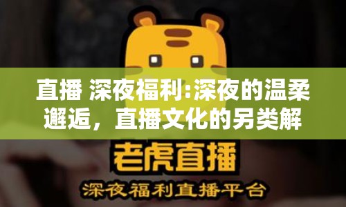 直播 深夜福利:深夜的溫柔邂逅，直播文化的另類解讀