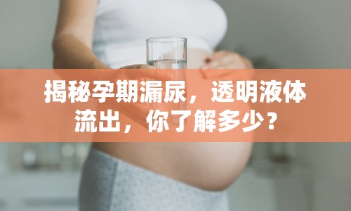 揭秘孕期漏尿，透明液體流出，你了解多少？